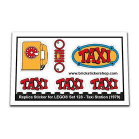Replacement Sticker for Set 128 - Taxi Station