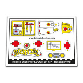 Replacement Sticker for Set 137 - Hospital