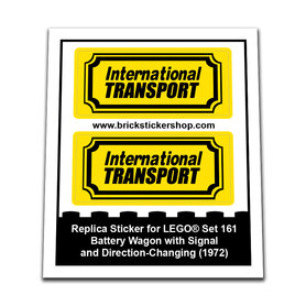 Replacement Sticker for Set 161 - Battery Wagon with Signal and Direction-Changing