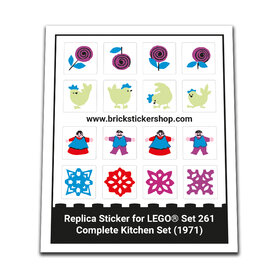 Replacement Sticker for Set 261-4 - Complete Kitchen Set