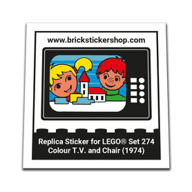 Replacement Sticker for Set 274 - Colour T.V. and Chair