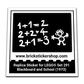 Replacement Sticker for Set 291 - Blackboard and School Desk