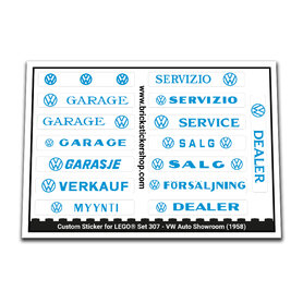 Replacement Sticker for Set 307 - VW Auto Showroom