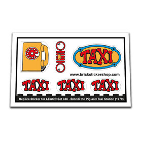 Replacement Sticker for Set 338 - Blondi the Pig and Taxi Station