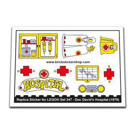 Replacement Sticker for Set 347 - Doc David's Hospital