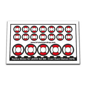 Replacement Sticker for Set 369 - Coast Guard Station