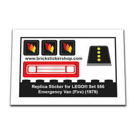 Replacement Sticker for Set 556 - Emergency Van (Fire)