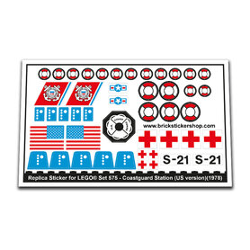 Replacement Sticker for Set 575 - Coastguard Station (US Version)