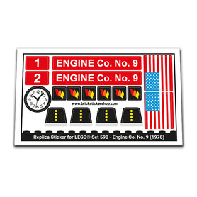 Replacement Sticker for Set 590 - Engine Co. No. 9