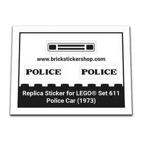 Replacement Sticker for Set 611-1 - Police Car