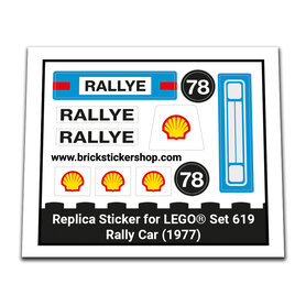 Replacement Sticker for Set 619 - Rally Car