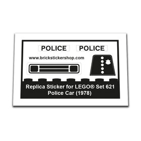 Replacement Sticker for Set 621 - Police Car