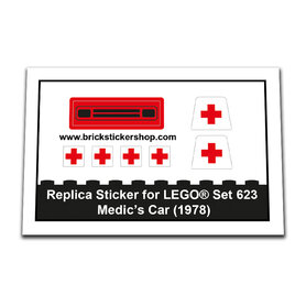 Replacement Sticker for Set 623 - Medic's Car