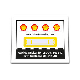 Replacement Sticker for Set 642 - Tow Truck and Car