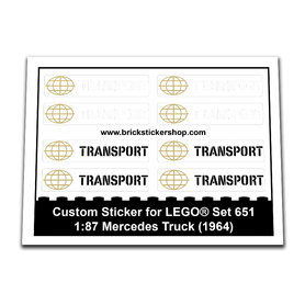 Replacement Sticker for Set 651 - 1:87 Mercedes Truck