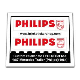 Replacement Sticker for Set 657 - 1:87 Mercedes Trailer (Philips)