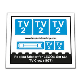 Replacement Sticker for Set 664 - TV Crew