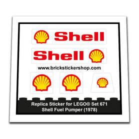 Replacement Sticker for Set 671 - Shell Fuel Pumper