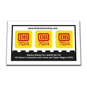 Replacement Sticker for Set 724 - 12V Diesel Locomotive with Crane and Tipper Wagon