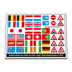 Replacement Sticker for Set 939 - Flags, Trees and Road Signs
