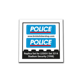 Replacement Sticker for Set 3314 - Stadium Security