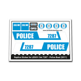 Replacement Sticker for Set 7287 - Police Boat
