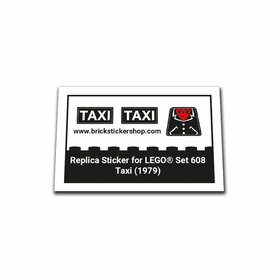 Replacement Sticker for Set 608 - Taxi