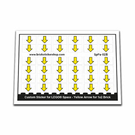 Custom Sticker - Yellow Arrow Pattern for 1x2 Brick