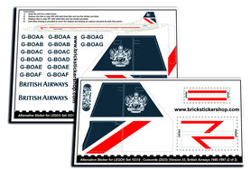 Alternative Sticker for Set 10318 - Concorde (Version 03, British Airways - 1985-1997)