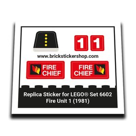 Replacement Sticker for Set 6602 - Fire Unit