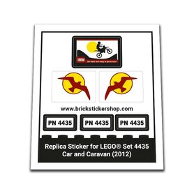Replacement Sticker for Set 4435 - Car and Caravan