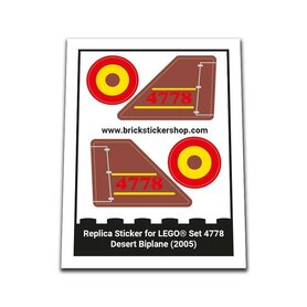 Replacement Sticker for Set 4778 - Desert Biplane