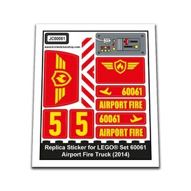 Replacement Sticker for Set 60061 - Airport Fire Truck