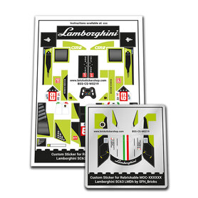 Custom Sticker for Rebrickable MOC-181557 - Lamborghini SC63 LMDh by SFH_Bricks