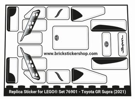 Replacement Sticker for Set 76901 - Toyota GR Supra