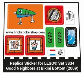 Replacement Sticker for Set 3834 - Good Neighbors at Bikini Bottom