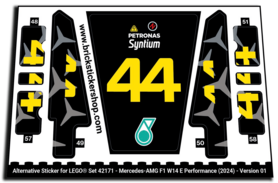 Alternative Sticker for Set 42171 - Mercedes-AMG F1 W14 E Performance (2024) - Version 01 (44)