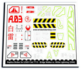 Replacement Sticker for Set 7713 - Bridge Walker vs. White Lightning