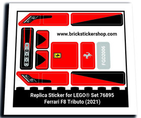 Replacement Sticker for Set 76895 - Ferrari F8 Tributo