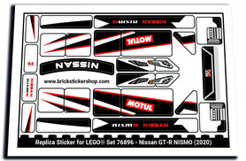 Replacement Sticker for Set 76896 - Nissan GT-R NISMO