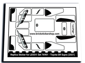 Replacement Sticker for Set 76901 - Toyota GR Supra