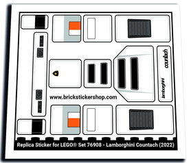 Replacement Sticker for Set 76908 - Lamborghini Countach