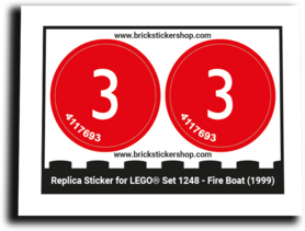 Replacement Sticker for Set 1248 - Fire Boat
