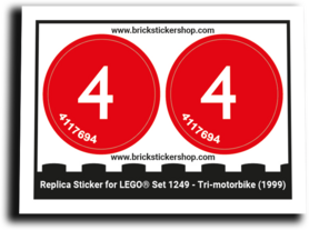 Replacement Sticker for Set 1249 - Tri-motorbike