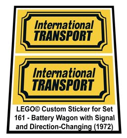 Replacement Sticker for Set 161 - Battery Wagon with Signal and Direction-Changing