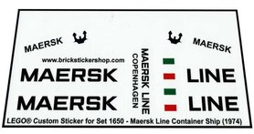 Aufkleber passend für LEGO 1552 Sticker Sheet for Maersk Line Container Truck