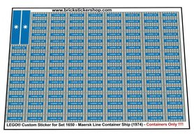 Replacement Sticker for Set 1650 - Maersk Line Container Ship (Containers)