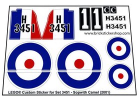 Replacement Sticker for Set 3451 - Sopwith Camel