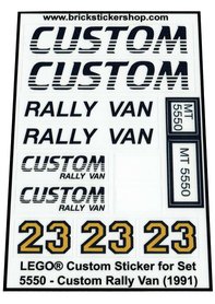 Replacement Sticker for Set 5550 - Custom Rally Van