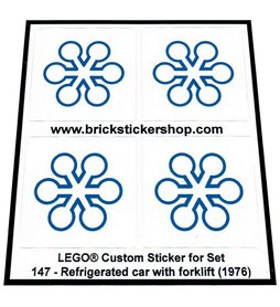Replacement Sticker for Set 147 - Refrigerated car with forklift